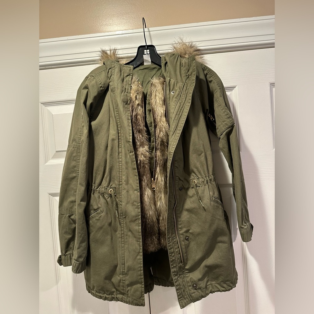 Gap Kids 3-in-1 Parka with Removable Fur Vest Size XL